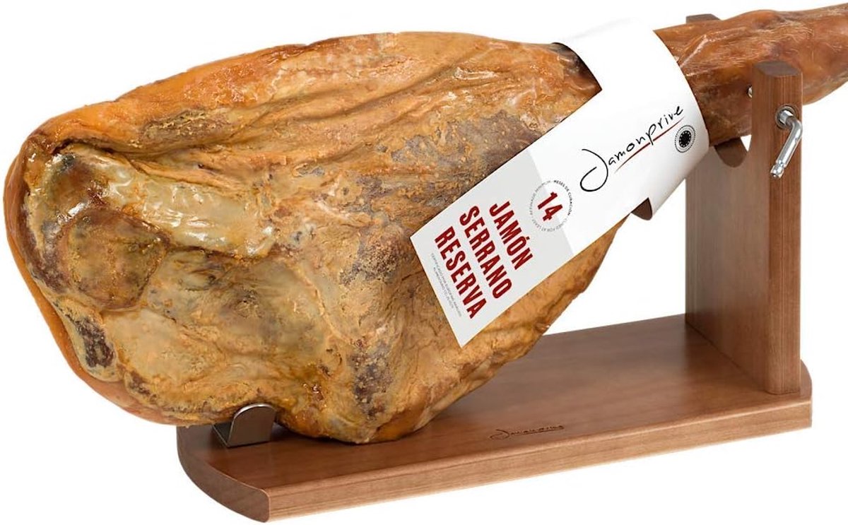 Hamklem voor Serrano en Iberische Ham - FSC Hout - Stabiliteit en Makkelijk Schoonmaken - ShopVlot