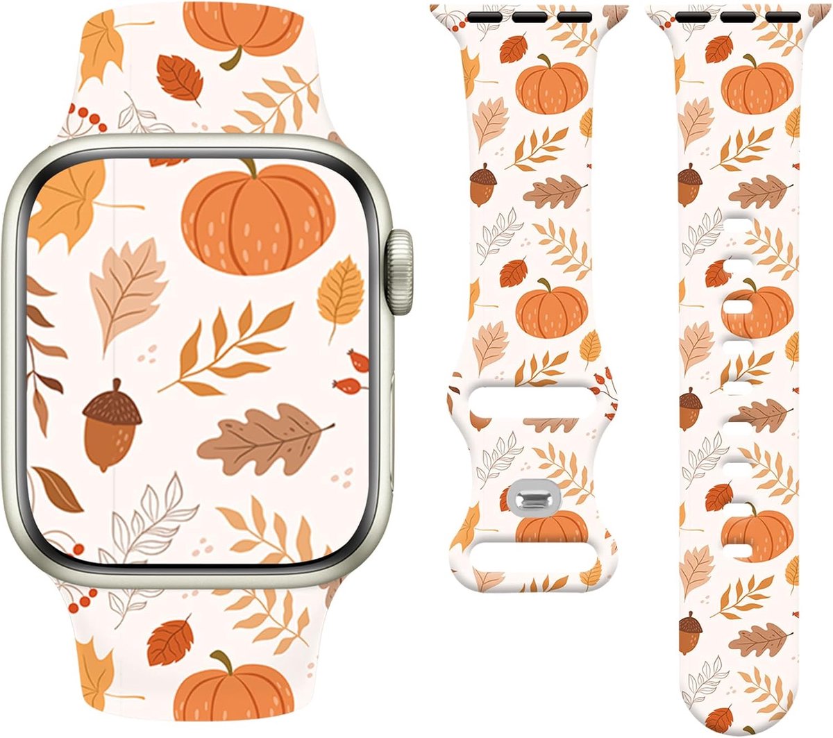 Halloween Holiday Watchband Compatible with Apple Watch Pumpkin Skull 38mm 40mm 41mm 42mm 44mm 45mm 49mm Women Men - ShopVlot