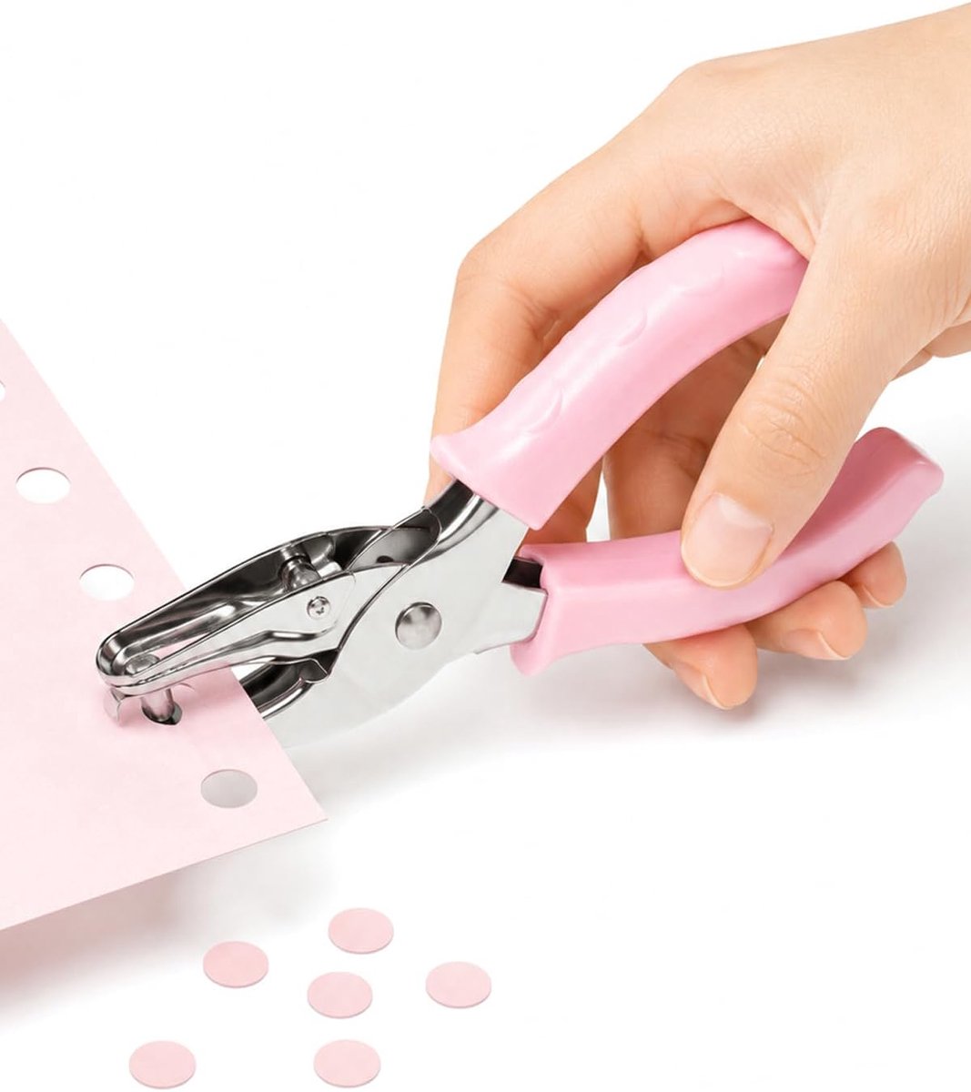 Gatpons, 1 stuk, 6 mm diameter, Morandi-roze gatentang met stabiele messen, nauwkeurige sneden zonder knikken, ideaal - ShopVlot