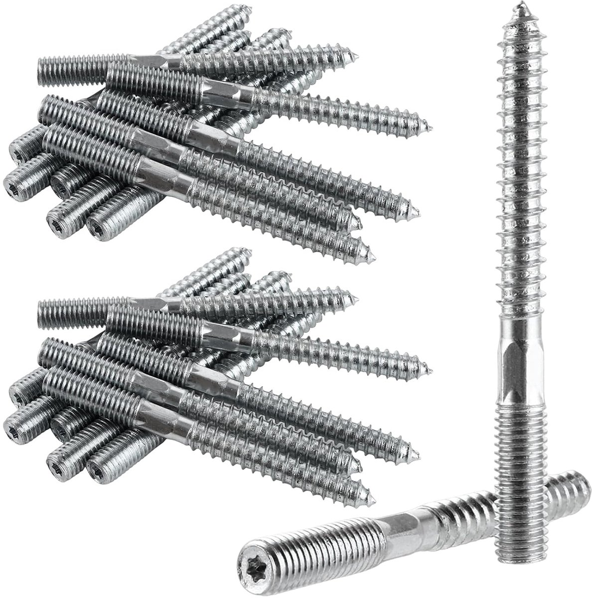 YAYODS 30 Pieces Stick Screws M10 x 100mm - Stick Screw - Stick Screws Carbon Steel - ShopVlot