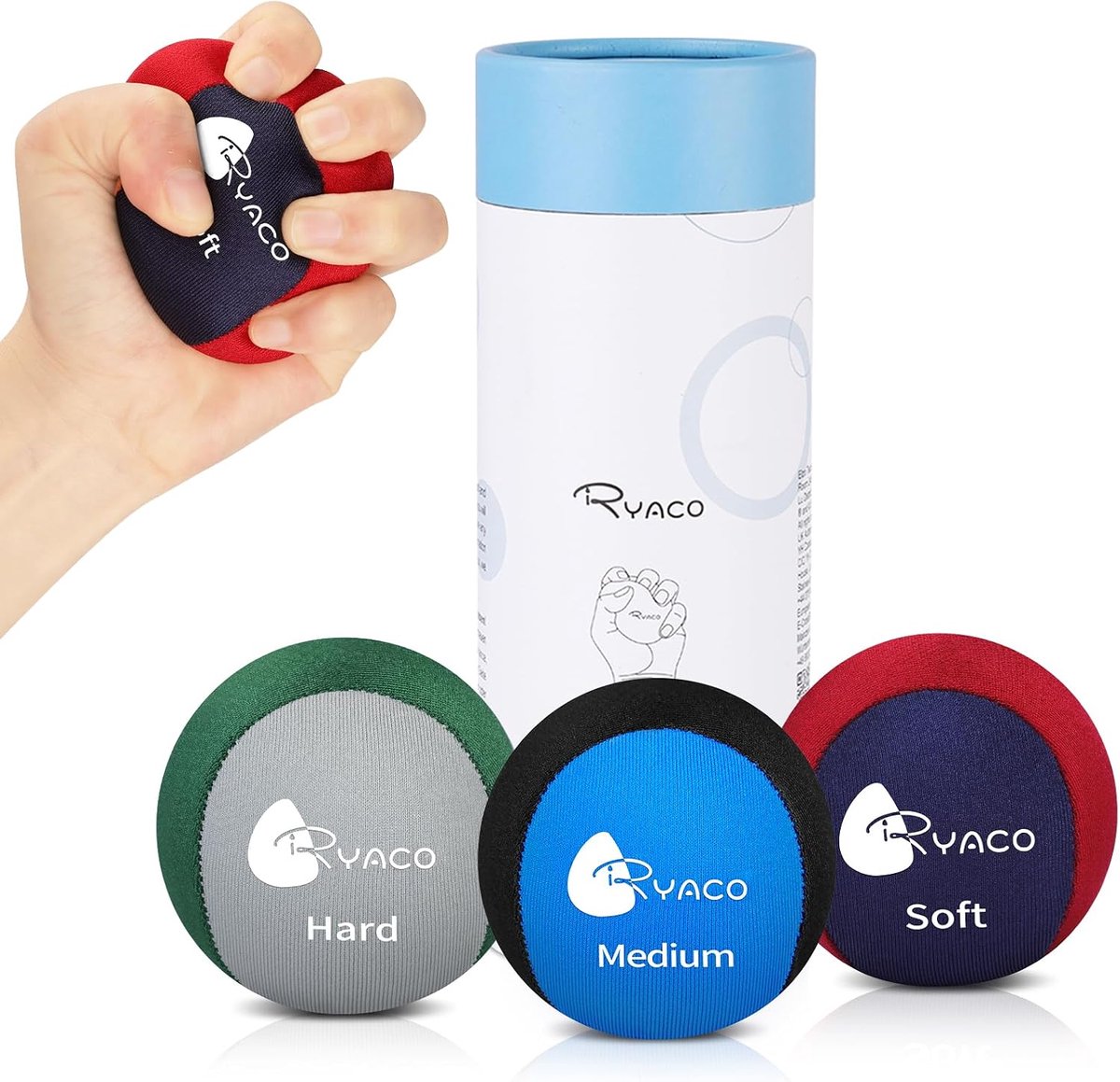 Ryaco Gel Stressball for Adults - Anti-Stress Ball With Different Strengths and Sizes - ShopVlot