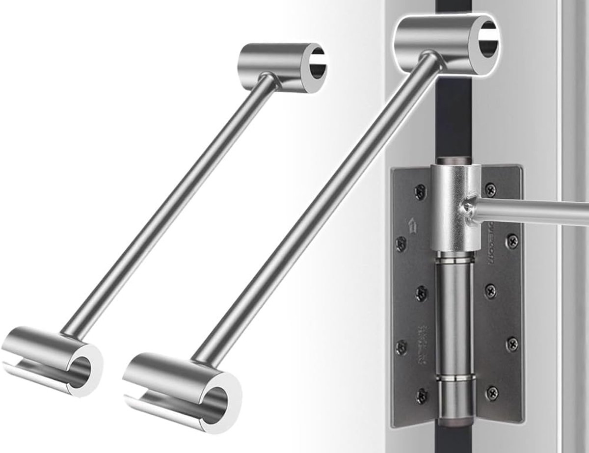 Deurscharnierinstelgereedschap 2 stuks - Hoogwaardig staal - Duurzaam en robuust - Perfect voor reparatie - ShopVlot