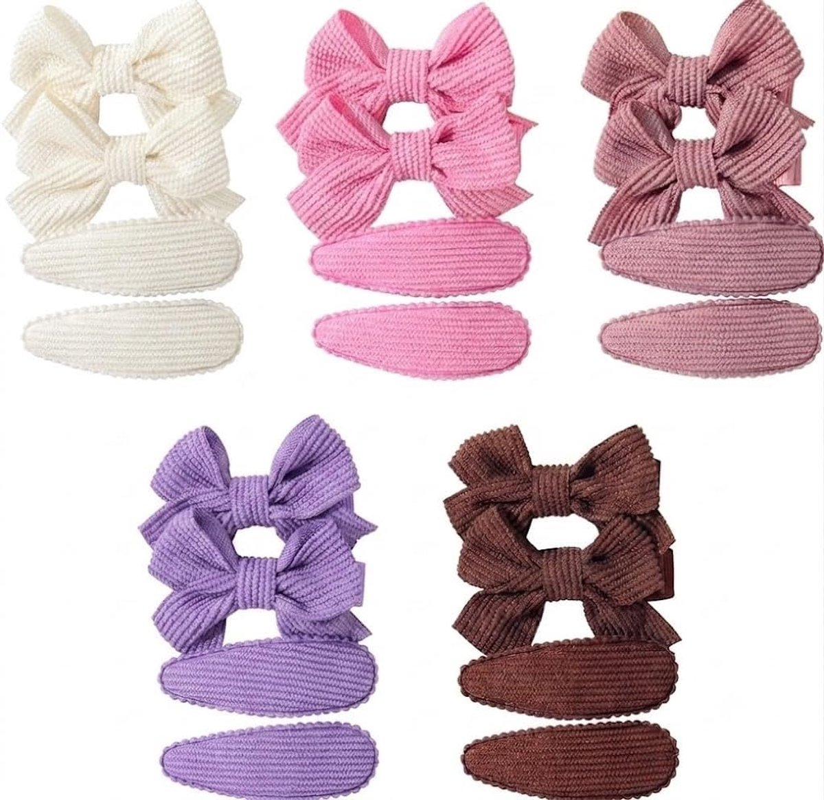 Haarspelden voor baby's en meisjes - 20 stuks - Zachte antislip stof - Perfect voor dagelijkse outfits - ShopVlot