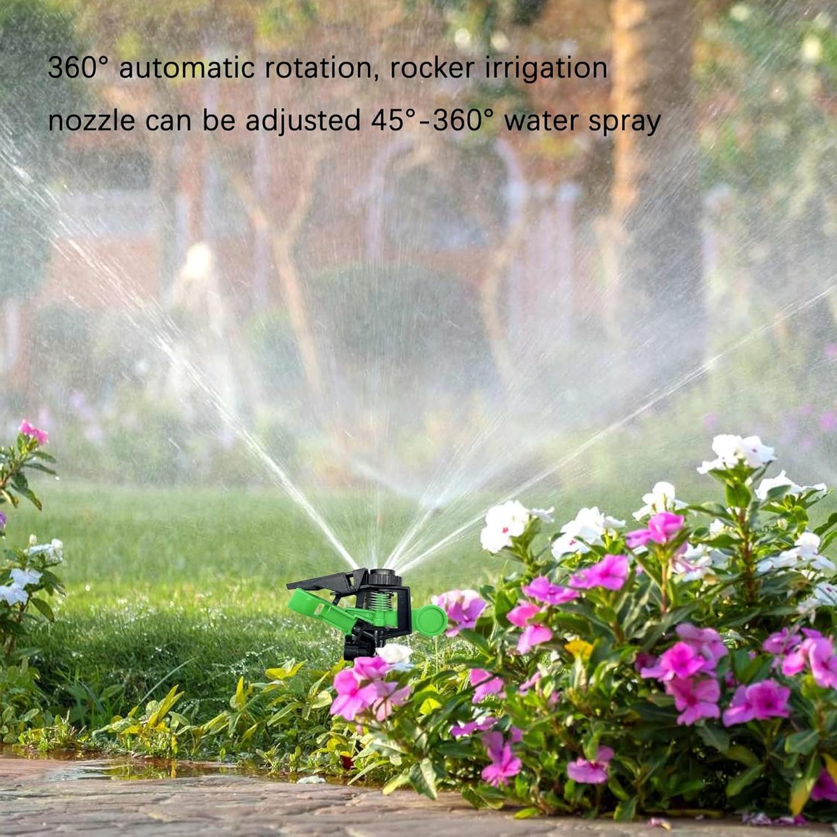 Tuinsproeier 360 graden draaibaar - G1/2 inch - irrigatiediameter 8-10 m - ideaal voor gazon en plantenbed - ShopVlot