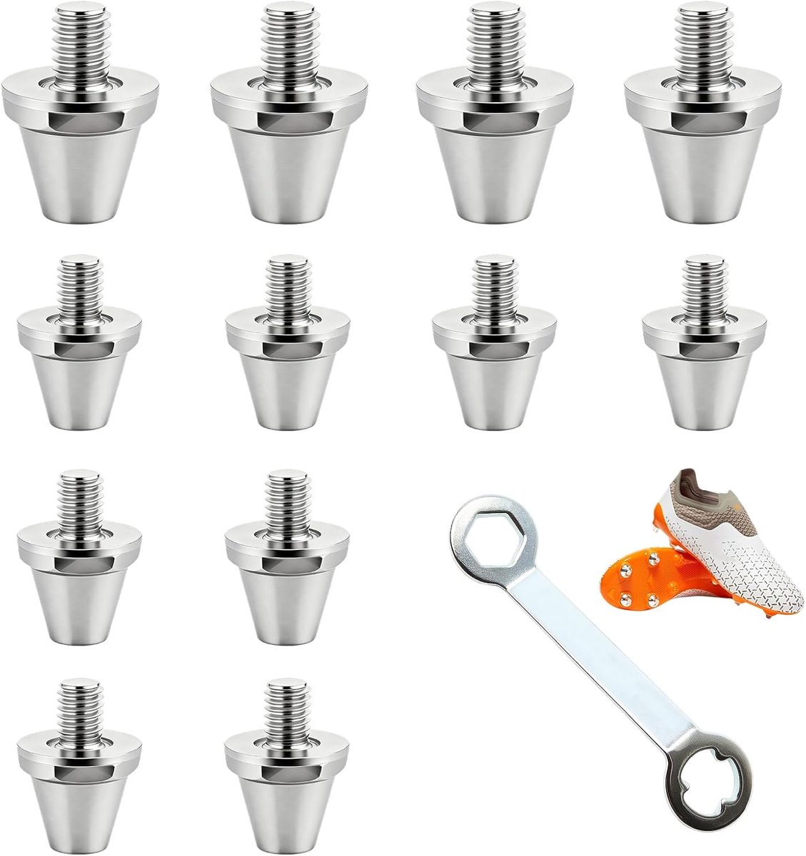 Voetbalstuds Set van 12 - Aluminium - Tapered Atletiekknoppen - Ideaal voor zachte velden - ShopVlot