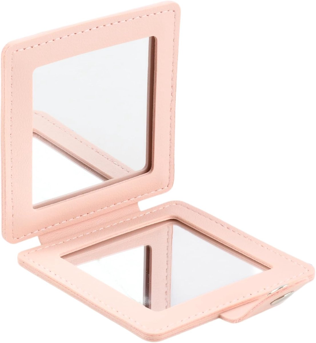 Draagbare make-upspiegel - dubbelzijdig - mini-lederen - perfect voor op reis - ShopVlot