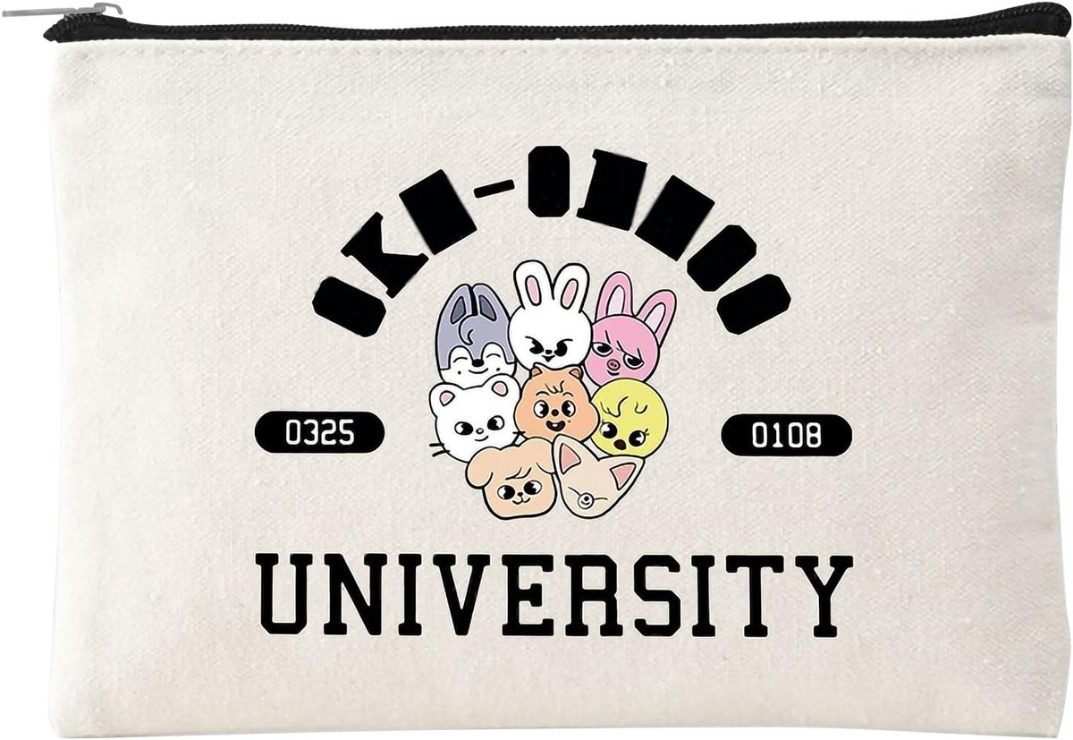 Make-uptasje ZOO - hoogwaardig canvas - exclusief Strray Kiids ontwerp - ideaal voor onderweg - ShopVlot
