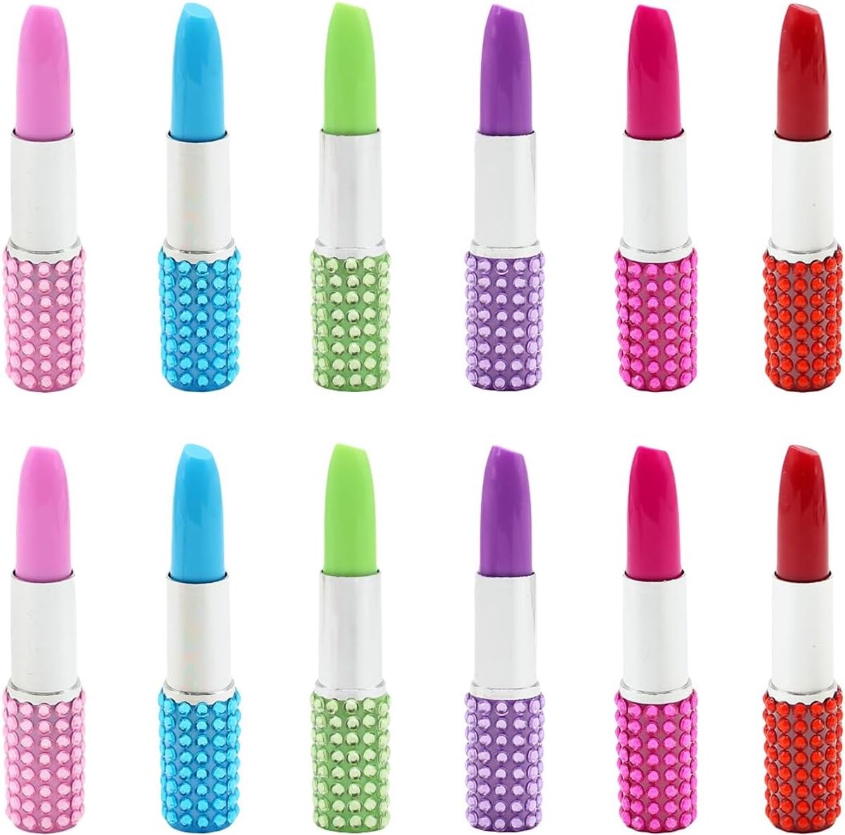 Gelpen Lipstickvorm 12St - Blauw inkt 1mm - Schattig ontwerp - Perfect voor school en kantoor - ShopVlot