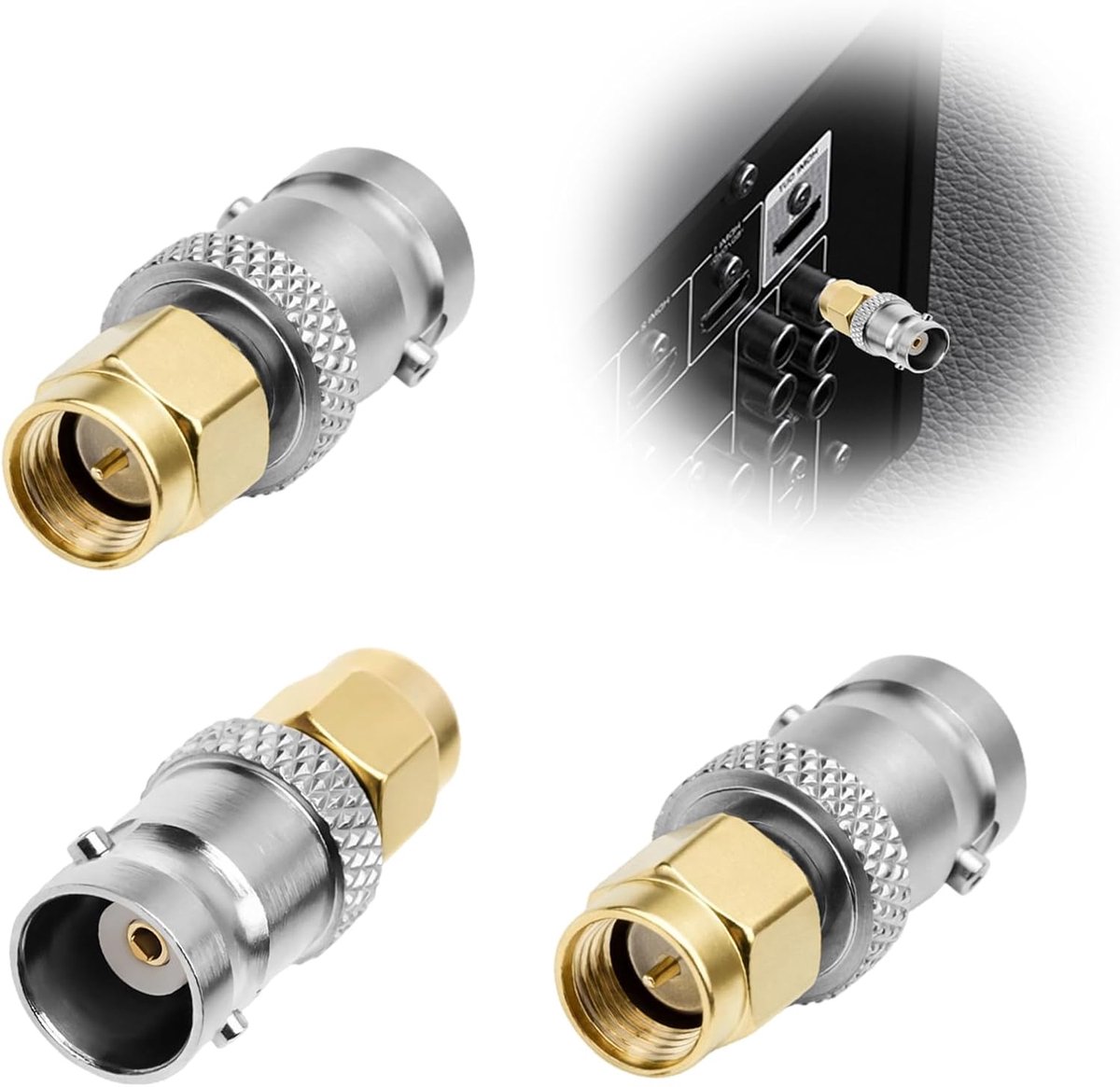 BNC SMA coaxiaal verbinding - 3 stuks - robuuste metalen behuizing - betrouwbare RF-verbinding voor antenne - ShopVlot