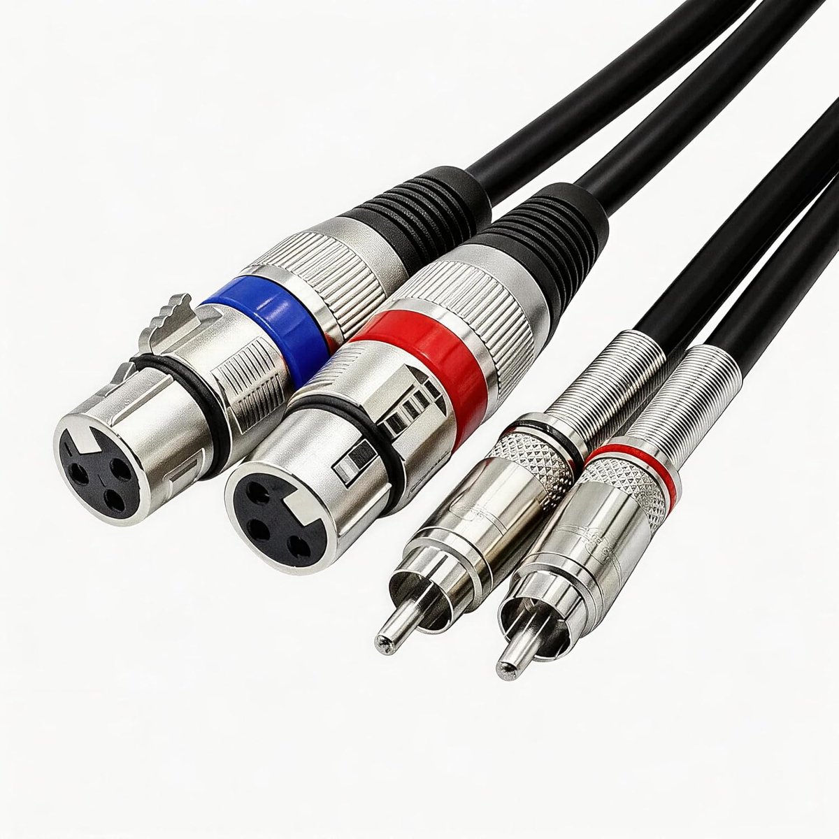 XLR naar RCA kabel - vrouwelijke naar mannelijke aansluiting - analoge audiotransmissie - ideaal voor hifi systemen - ShopVlot