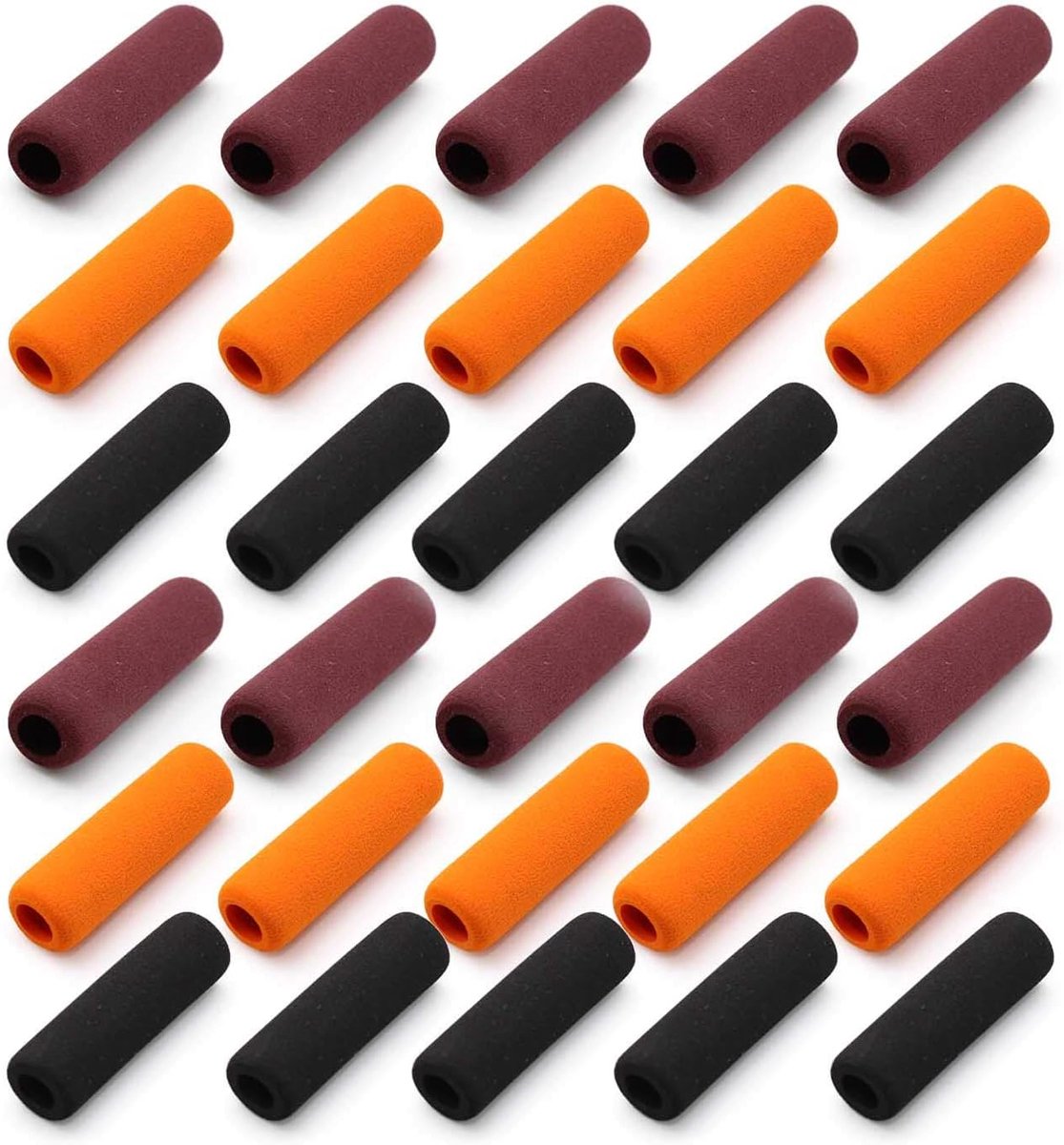 Pencil grips 30 stuks - 40mm lengte - 3 kleuren rubber - non-slip grip voor pennen - ShopVlot