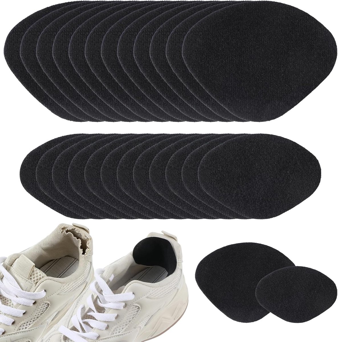 Schoen Hak Reparatie Patches - 24 Stuks - Lederen Zelfklevende Patch - Voor Sneakers en Laarzen - ShopVlot