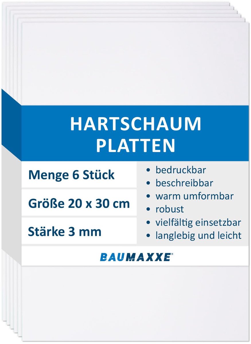 PVC Hard Foam Panelen 30x20cm - 3mm Wit - Matte afwerking - Ideaal voor knutselen en modelbouw - ShopVlot
