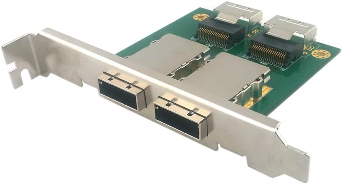Mini SAS SFF-8088 naar SFF-8087 adapter - 2 poorten - PCI-bracket - Ideaal voor data-overdracht - ShopVlot