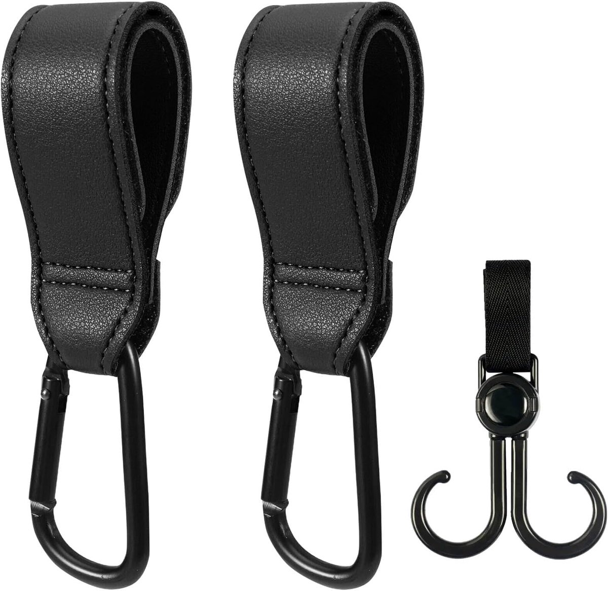 Buggy Clips Set van 3 - Stevige haken - Voor het ophangen van tassen - Handig voor onderweg - ShopVlot