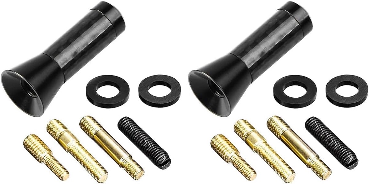 Auto antenne 3,5cm kort - aluminium en carbon fiber - weerbestendig - eenvoudig te installeren - ShopVlot