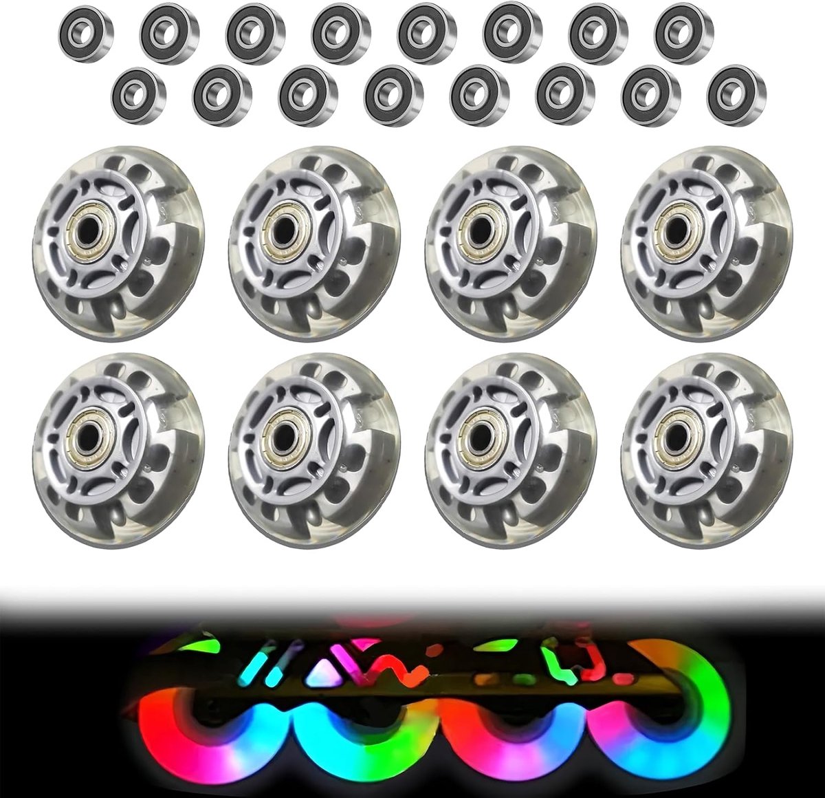 Inline skate wielen 72mm vervangwielen met lagers duurzaam PU materiaal ideaal voor soepel glijden ShopVlot