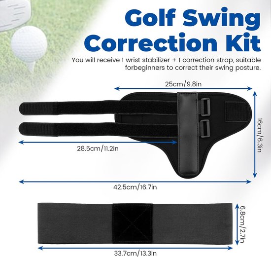 LELE LIFE 2 Pcs Golf Swing Wrist and Bracelet Training Aid, Golf Wrist Brace Hinge Trainer Grip Trainer Equipment for - ShopVlot — afbeelding 5