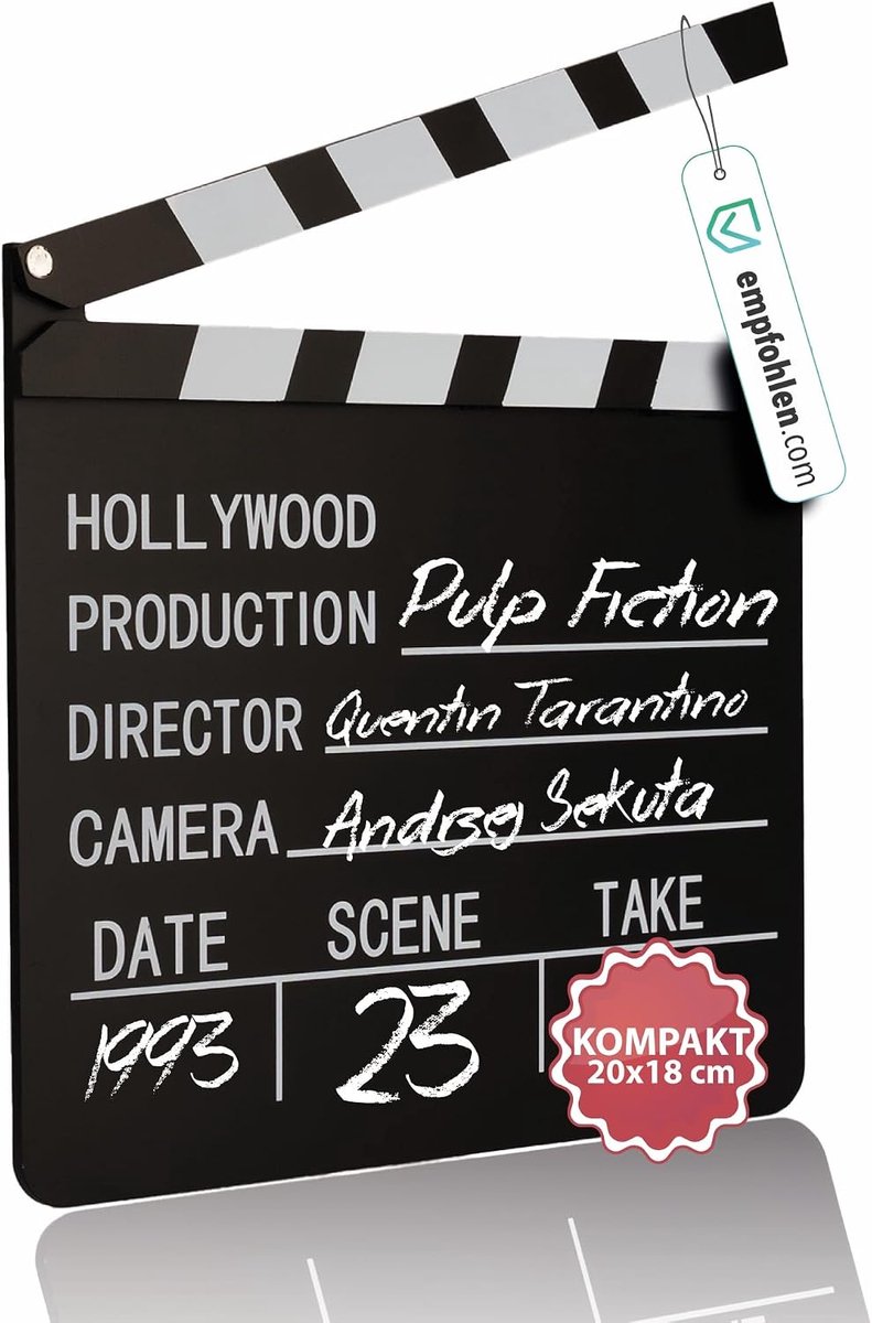 pixly Film Flap Made of Wood, Director for Decoration and Film Rotation, Folding Board for Party, Wedding & Film Set - ShopVlot