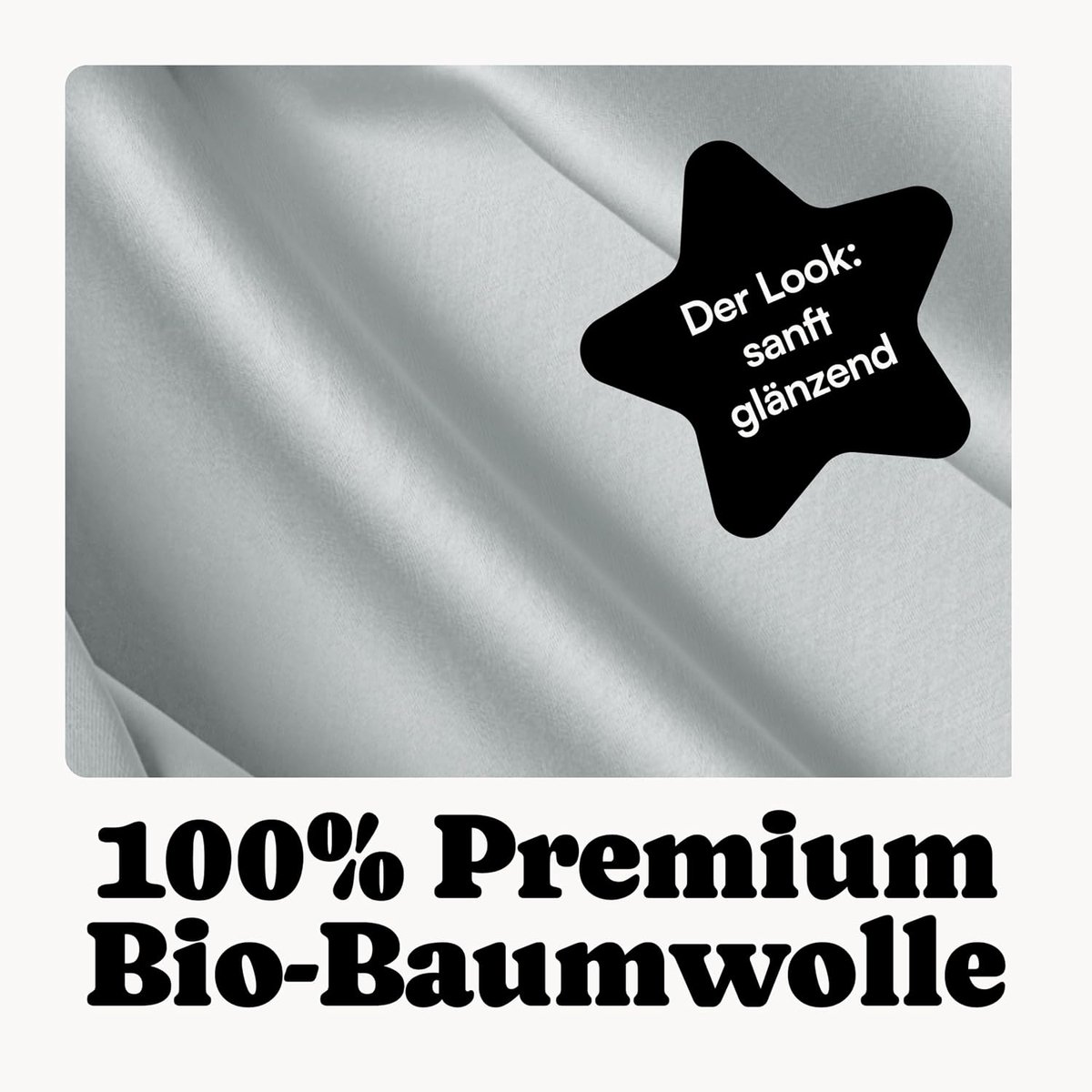 Satin Fitted Sheet 90 x 200 cm, Cotton, Grey Blue, Bed Sheet 90 x 200 cm, 100% Organic Cotton, 90 x 200 cm, for High - ShopVlot