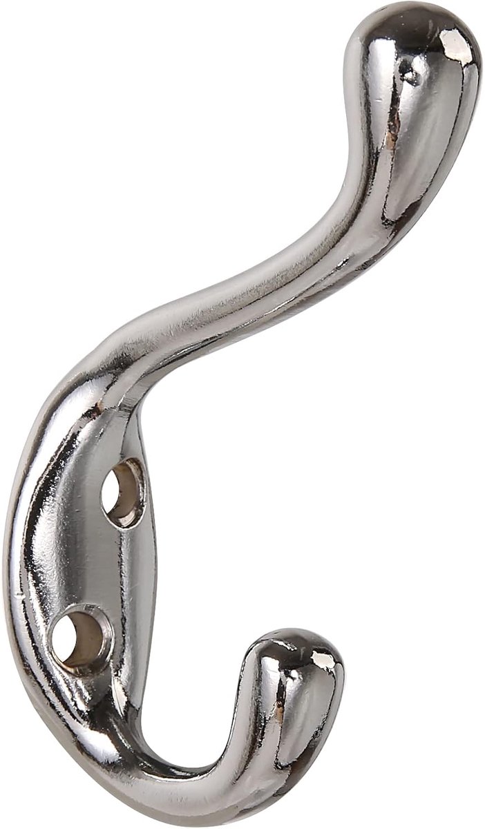 HASWARE 6PCS Double Prong Robe Hook, Double Coat Rack Hooks Antique Wall Mounted Hooks Robe Vintage Hooks Hangers - ShopVlot