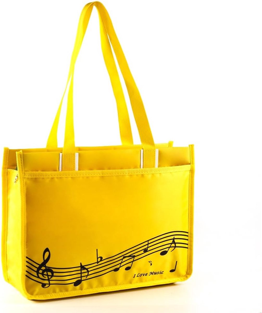 Music Shoulder Bag, Music Tote Handbag, High Quality Nylon Fabric, Waterproof Ladies Shopping Bag, Zipper Travel Bag - ShopVlot