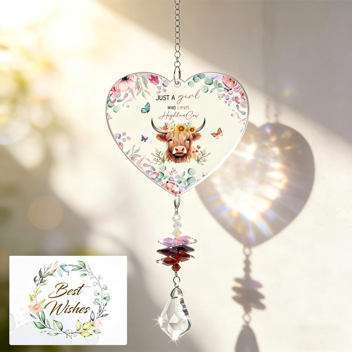 Highland koe geschenken voor vrouwen, Highland koe ornament, alleen een meisje dat van houdt Schotse geschenken, voor - ShopVlot
