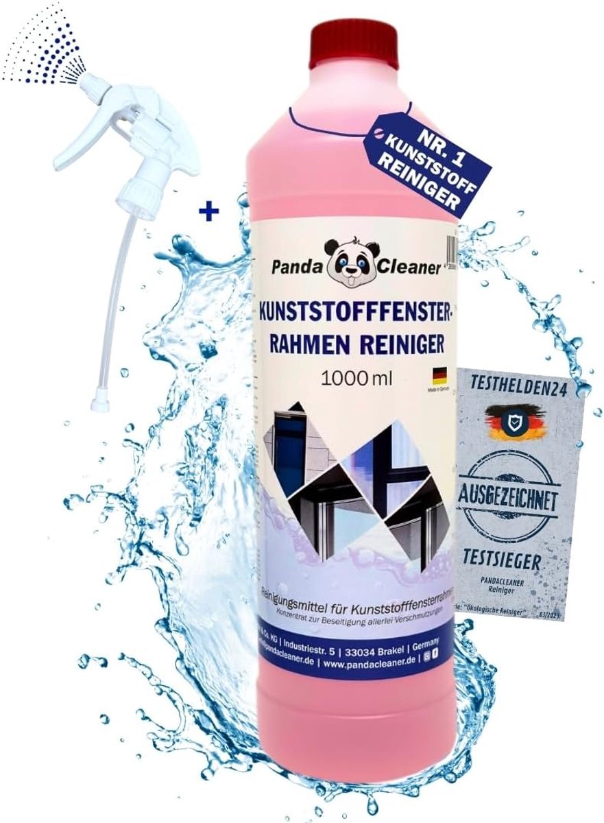 PandaCleaner Plastic window cleaner - 1L spray adhesive residue remover plastic - ShopVlot