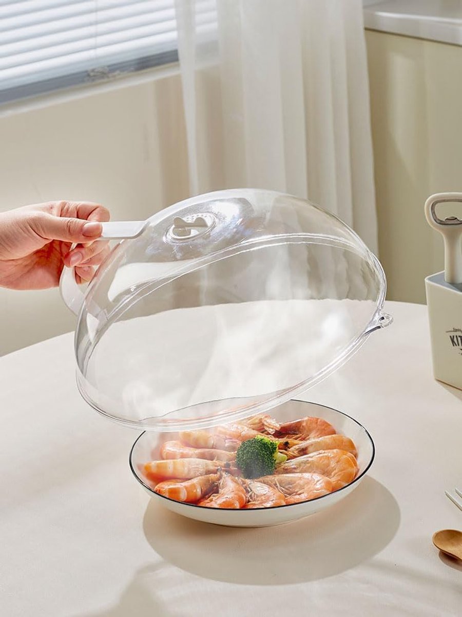 Microwave splash guard, transparent lid with vents to keep microwave clean, BPA-free, dishwasher safe - ShopVlot