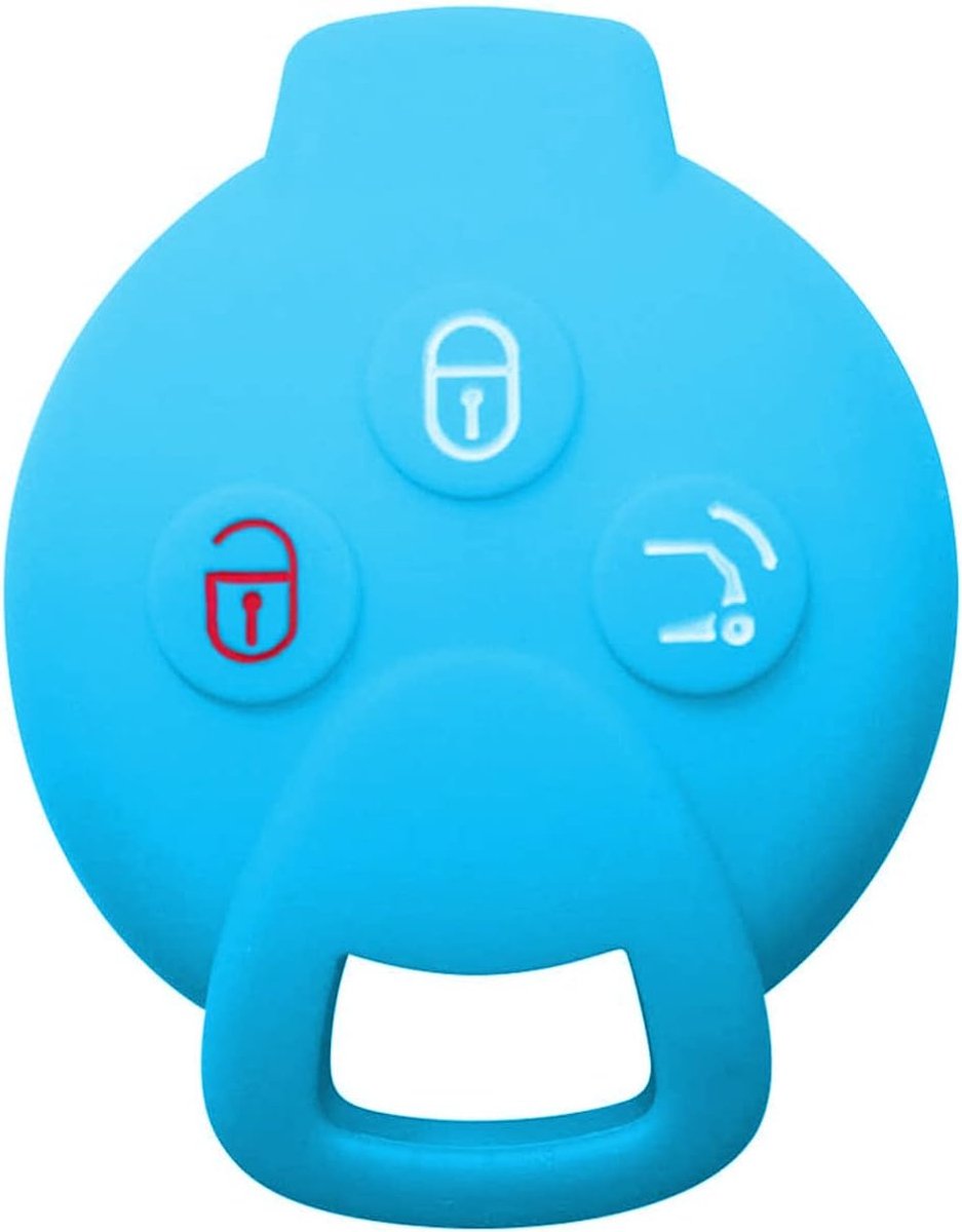 SALPIE Silicone Case for Smart 451 453 3 Buttons Flip, Car Key Cover Smart 451 453 Flip (Light Blue, Smart 451) - ShopVlot