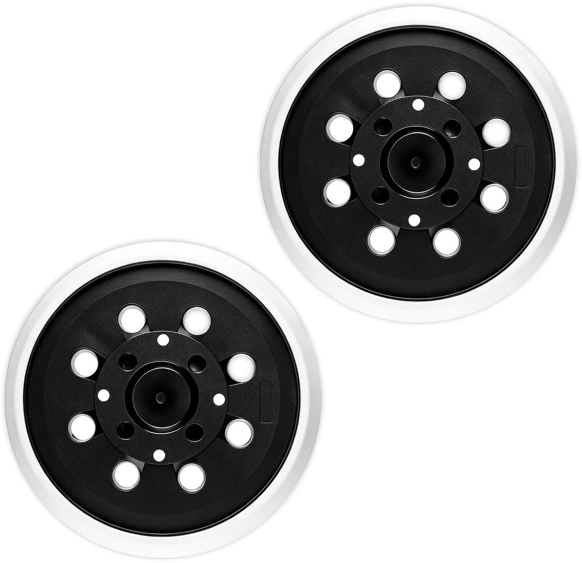 2 stuks accessoires voor Bosch schuurmachine, 123 mm, schuurplaat, 8 gaten, schuurschijf, compatibel met Bosch PEX 300 - ShopVlot