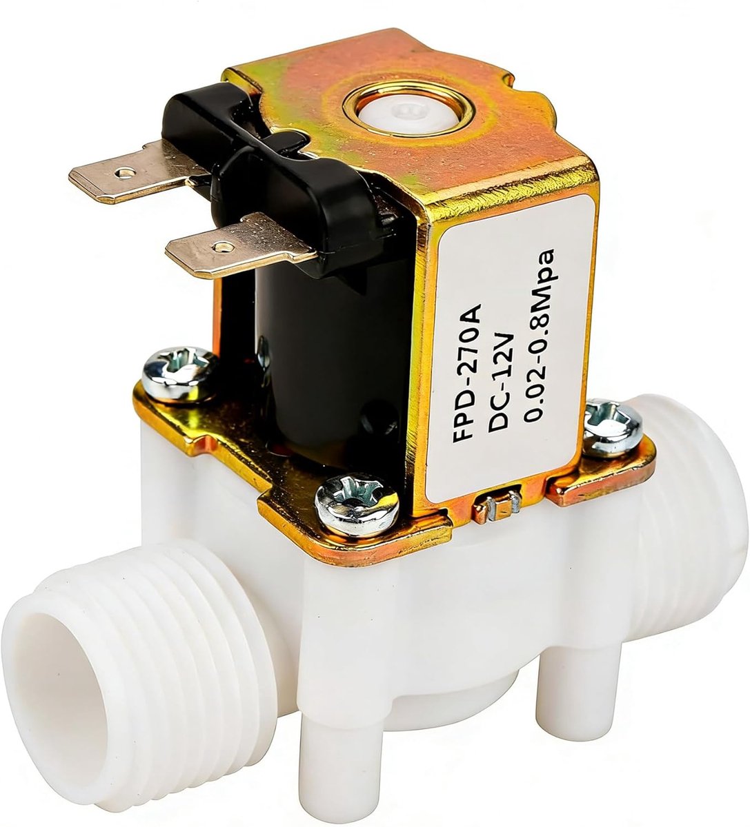 Magnetklep 12V DC - G1/2" Kunststof - Normaal gesloten - Voor irrigatie en machines - ShopVlot