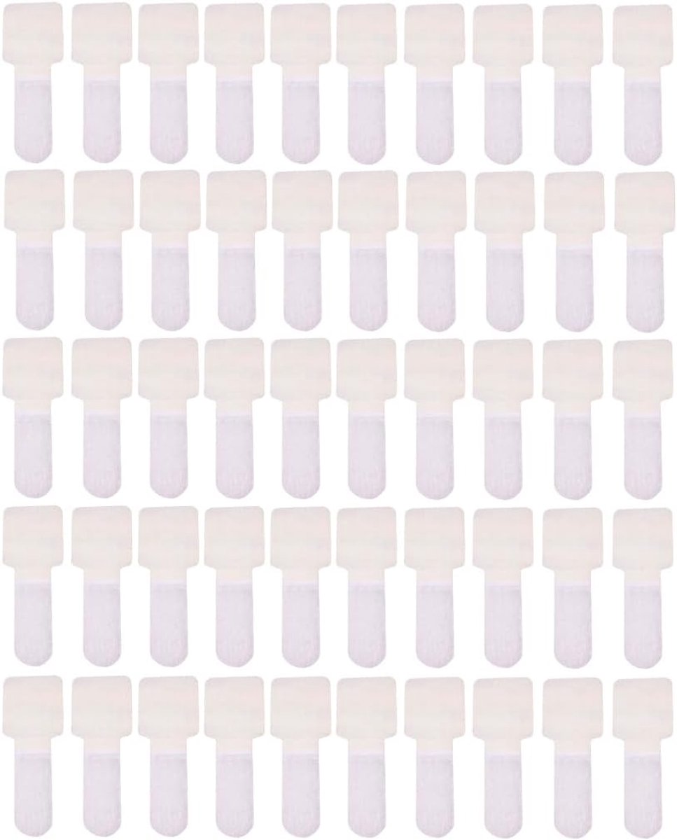 Kabelmanagement bureau 50 stuks - zelfklevende klittenbandkabelbinders - wit - herbruikbaar kabelbeheer - ShopVlot