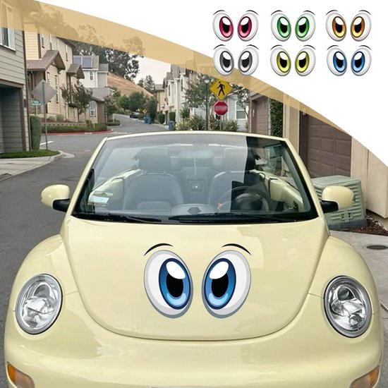 Robotmaaiers stickers - Set van 6 kleurrijke reflecterende oogstickers - Zelfklevend en waterdicht - ShopVlot — afbeelding 4