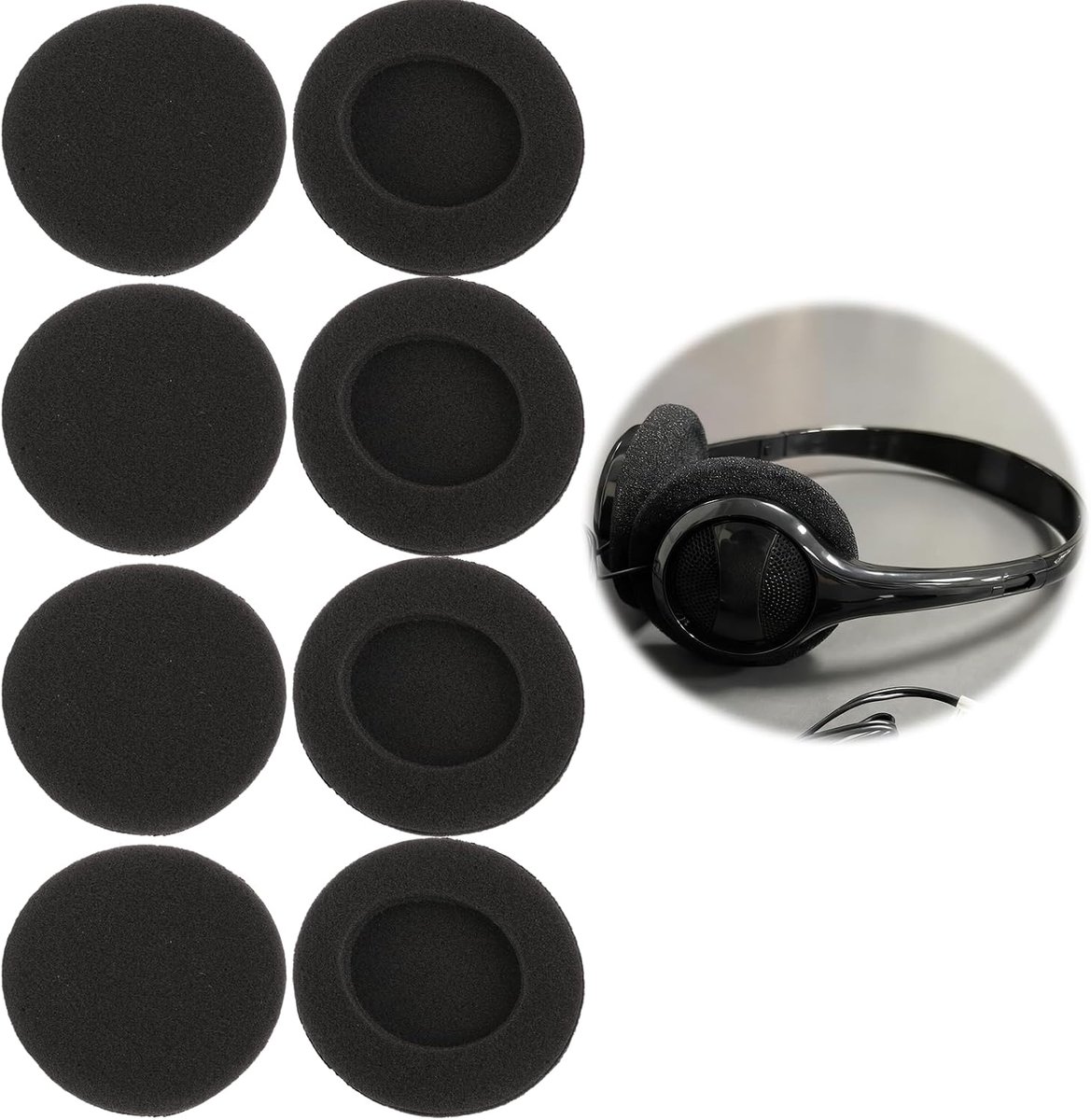 Vervangende oorkussens 50mm - Zacht schuim - Ademend en comfortabel - Ideaal voor PC-headsets - ShopVlot