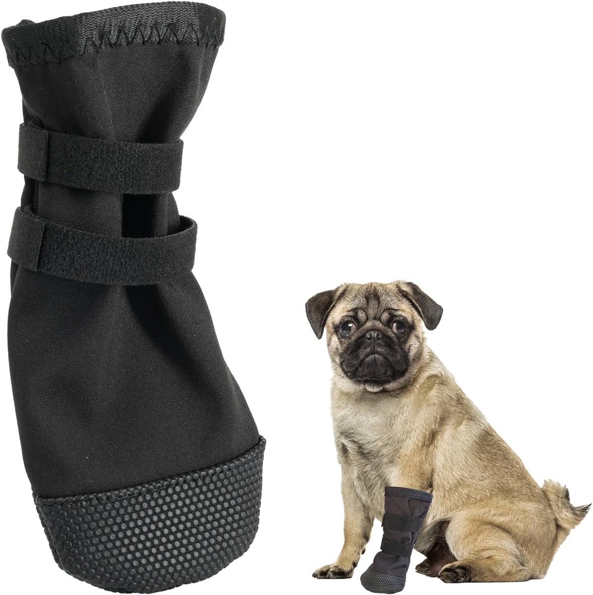 Antislip Hondenschoenen Zwart Maat S voor Pootbescherming en Wondherstel