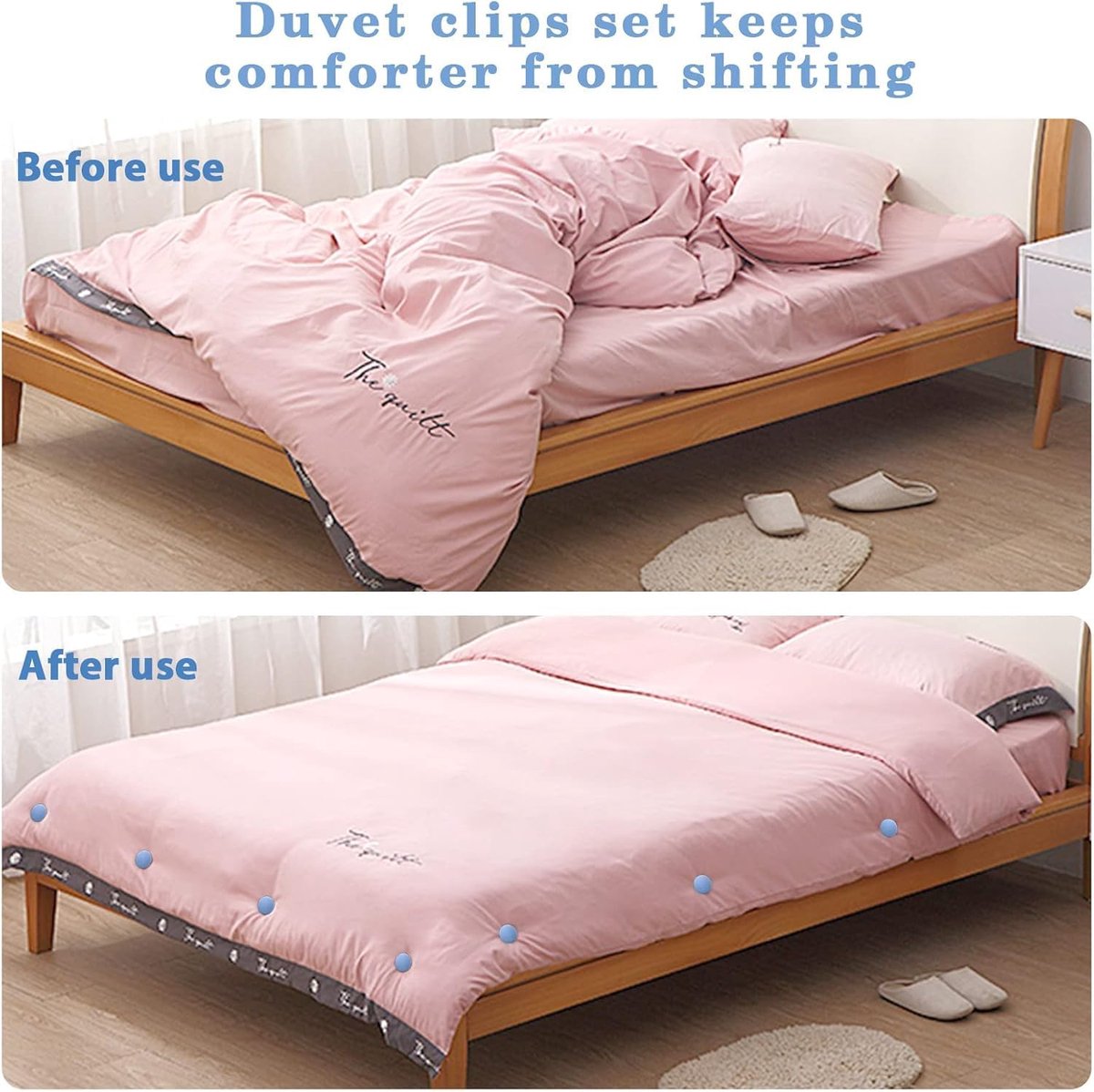 Duvet houders 16 stuks - Kleurset Beige, Roze, Blauw, Groen - Duurzaam en gebruiksvriendelijk - ShopVlot