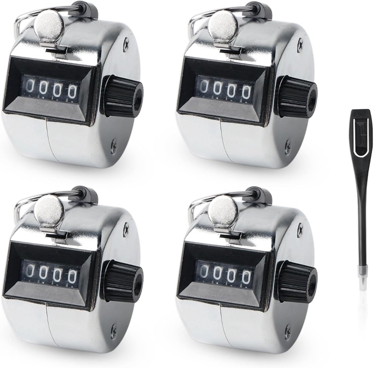 Handteller 4 Digits - Mechanische Telling - Roestvrijstalen behuizing - Geschikt voor sport en hobby - ShopVlot