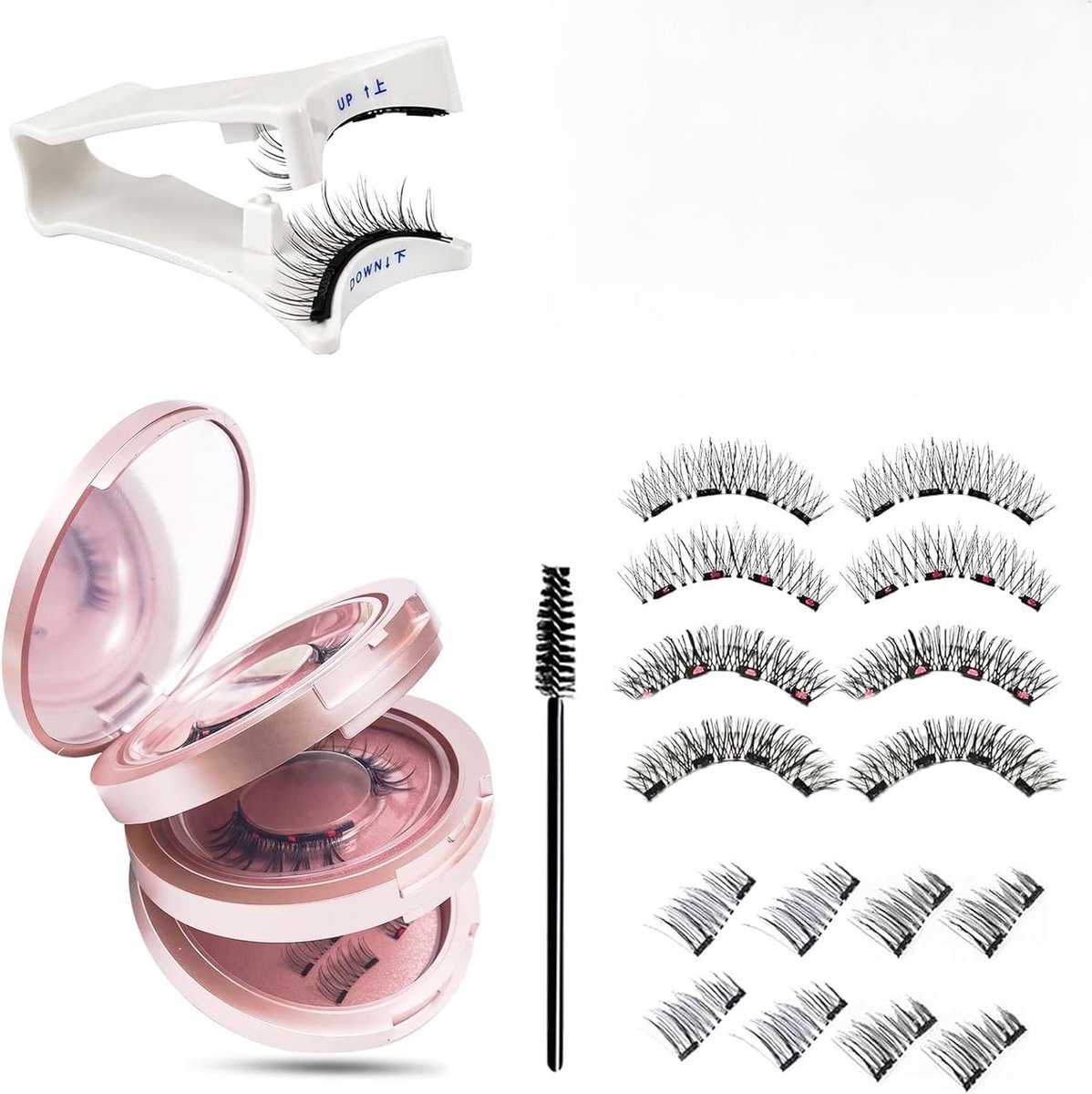 Magnetische wimpers 16 stuks - 3D wimpers - herbruikbaar - ideaal voor natuurlijke make-up - ShopVlot