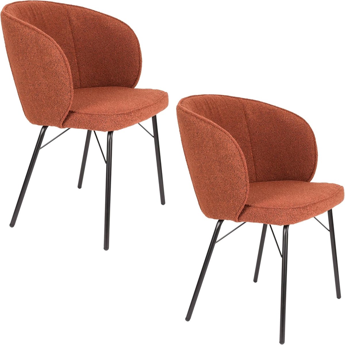 Joa Dining chairs Bouclé Terra - Set of 2 - ShopVlot
