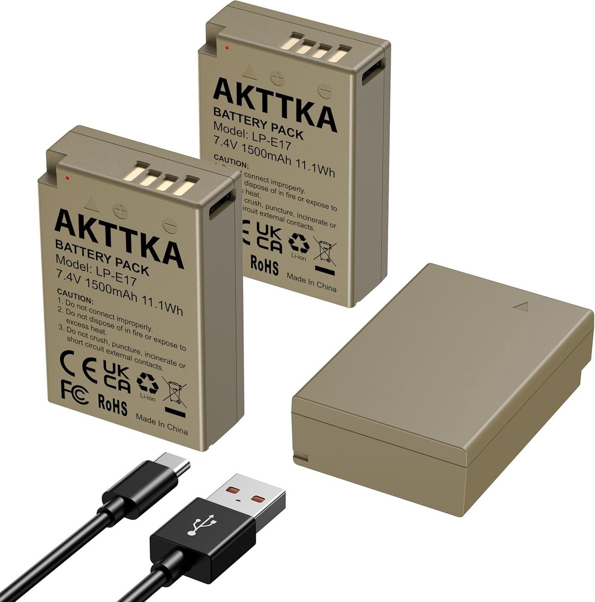 Rechargeable Batteries LP-E17 1500 mAh Rechargeable Type C Batteries Compatible with Canon EOS R8, R10, R50, R100, RP - ShopVlot
