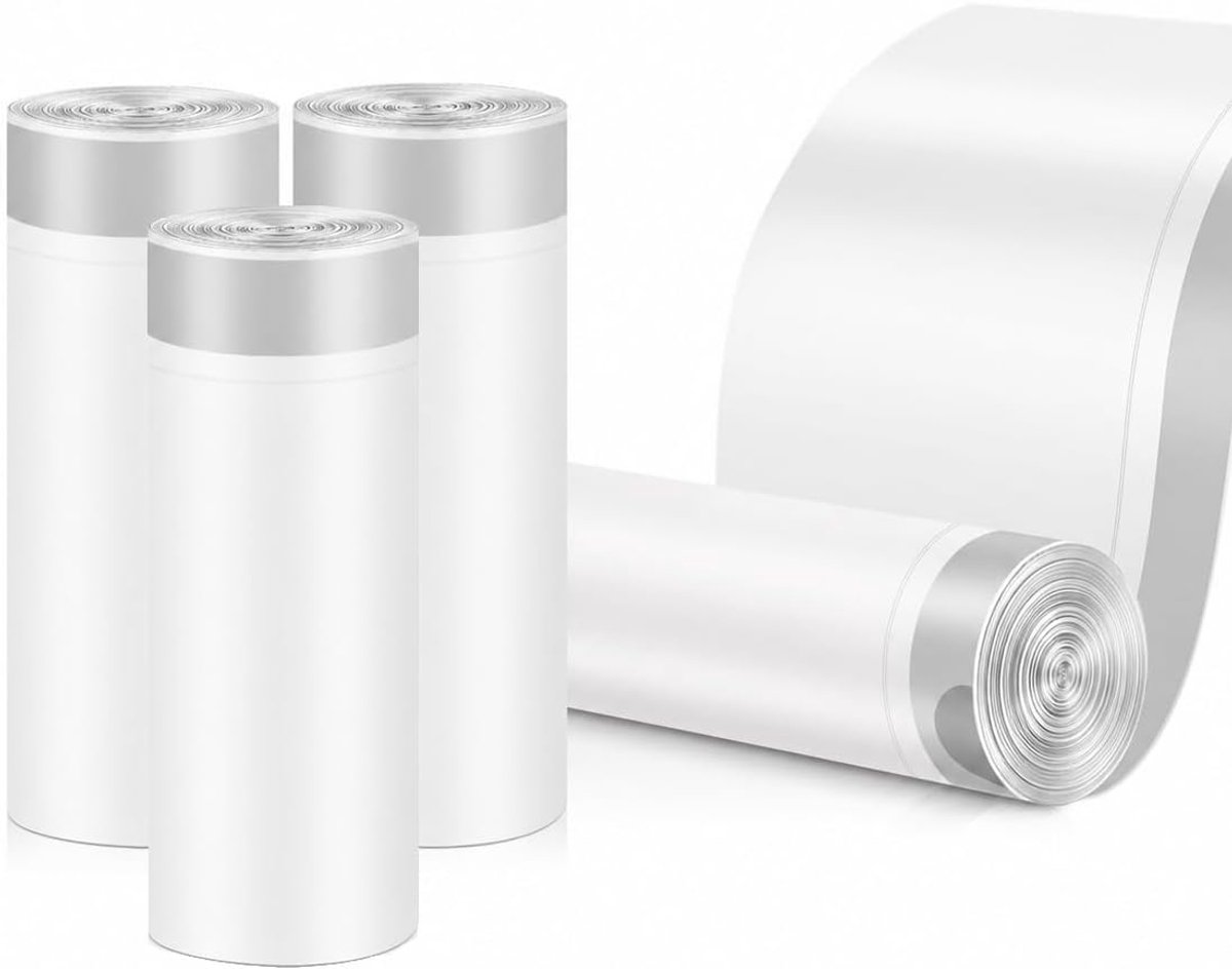 Merk 100 Vuilniszakken 30L met Trekkoord, Scheurbestendig - Ultrasterk, voor badkamer, kantoor, thuis, handige - ShopVlot