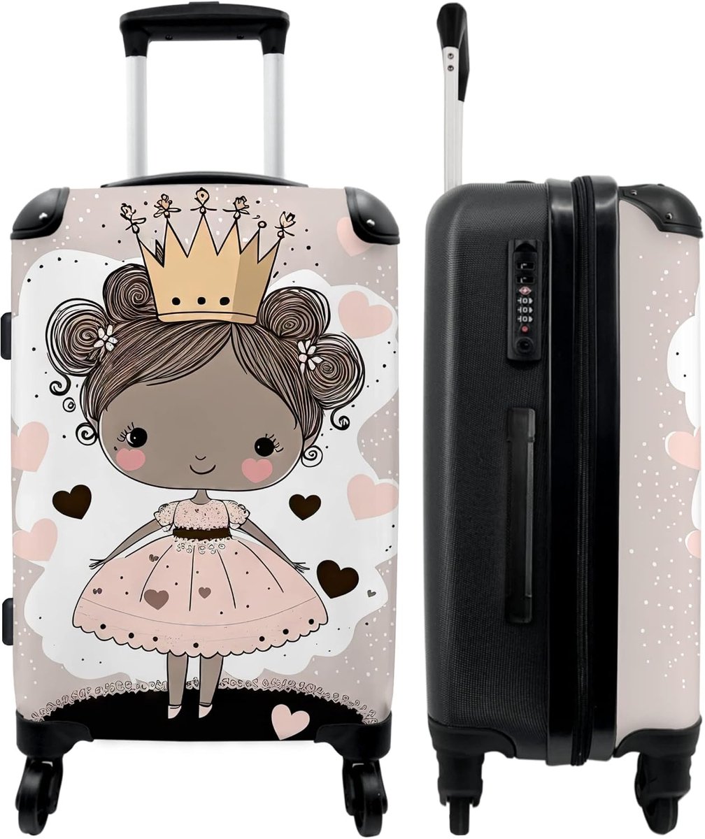 NoBoringSuitcases.com® Hard Shell Suitcase for Girls Kids Luggage Suitcase Tote Gifts Princess Dress 67 x 43 x 25cm - ShopVlot