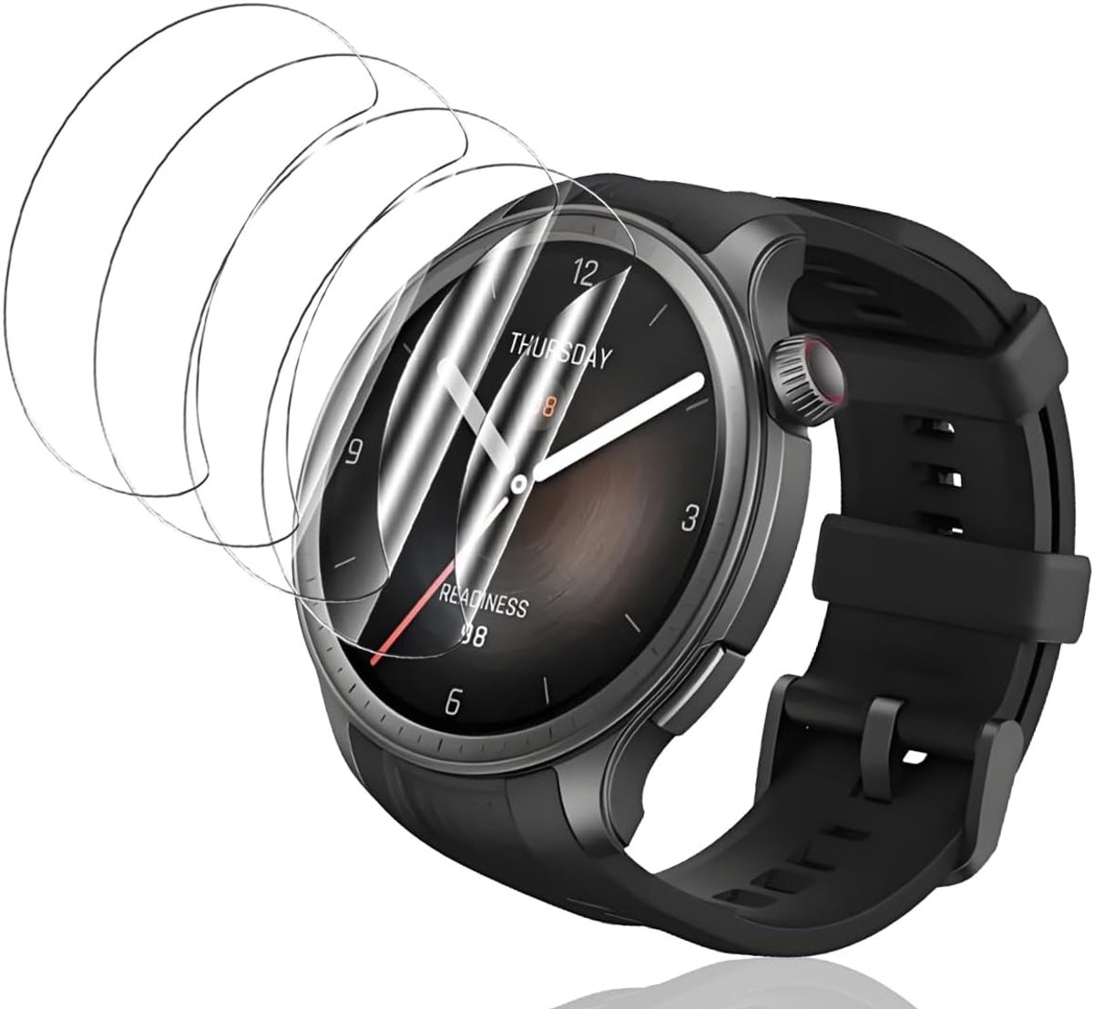 Screen Protector for Amazfit Balance Flexible TPU Film [4 Pack] Bubble-free Transparent HD Screen Protector for - ShopVlot
