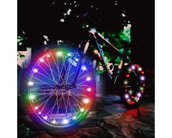Balabaxer 2-pack kleurrijke LED waterdichte fietswielverlichting, fietswielverlichting voor nachtritjes, 3 - ShopVlot