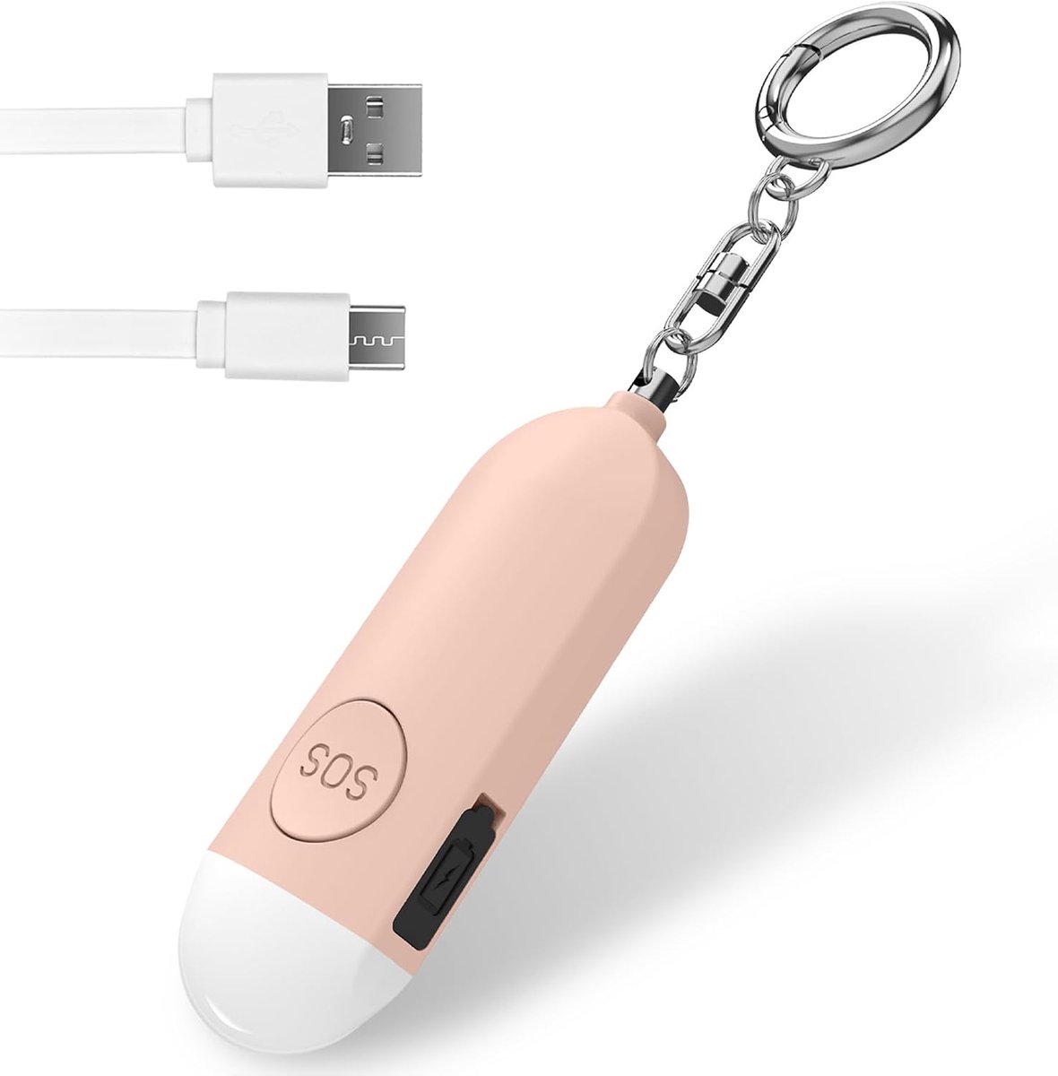 Qoosea Pocket Alarm with 130 dB Personal Alarm, Safe and Personal Safety Alarm with LED Light, Rechargeable - ShopVlot