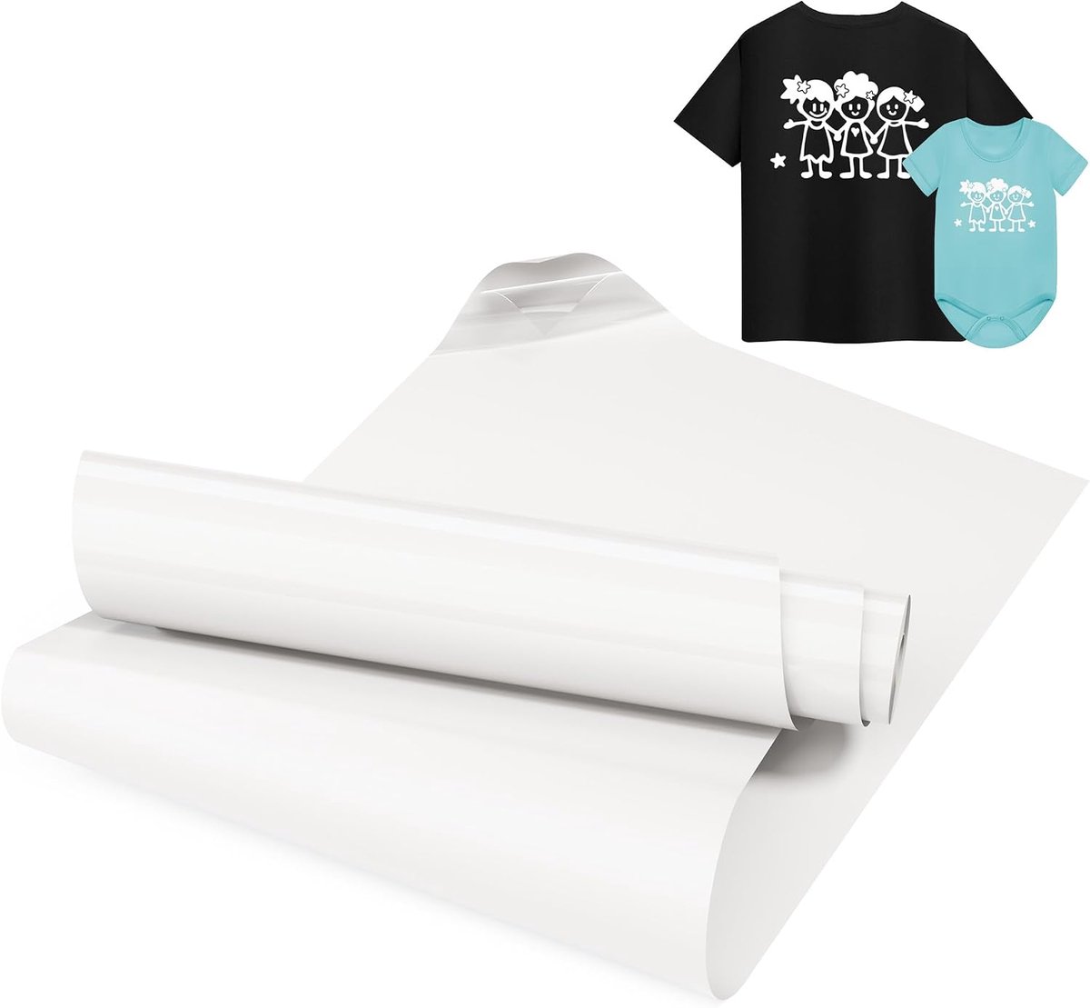 Likcut Warmteoverdracht Vinyl, Wit Strijken op Vinyl 30,5 cm x 2,4 m, 1 rol - ShopVlot