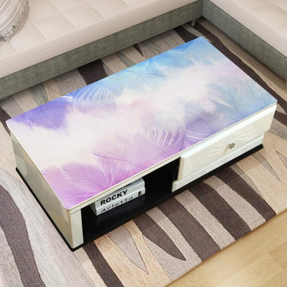 Tablecloth Soft Glass Waterproof Anti-scalding Oil Free Disposable Nordic Cartoon Girl Heart Tea Table Mat - ShopVlot