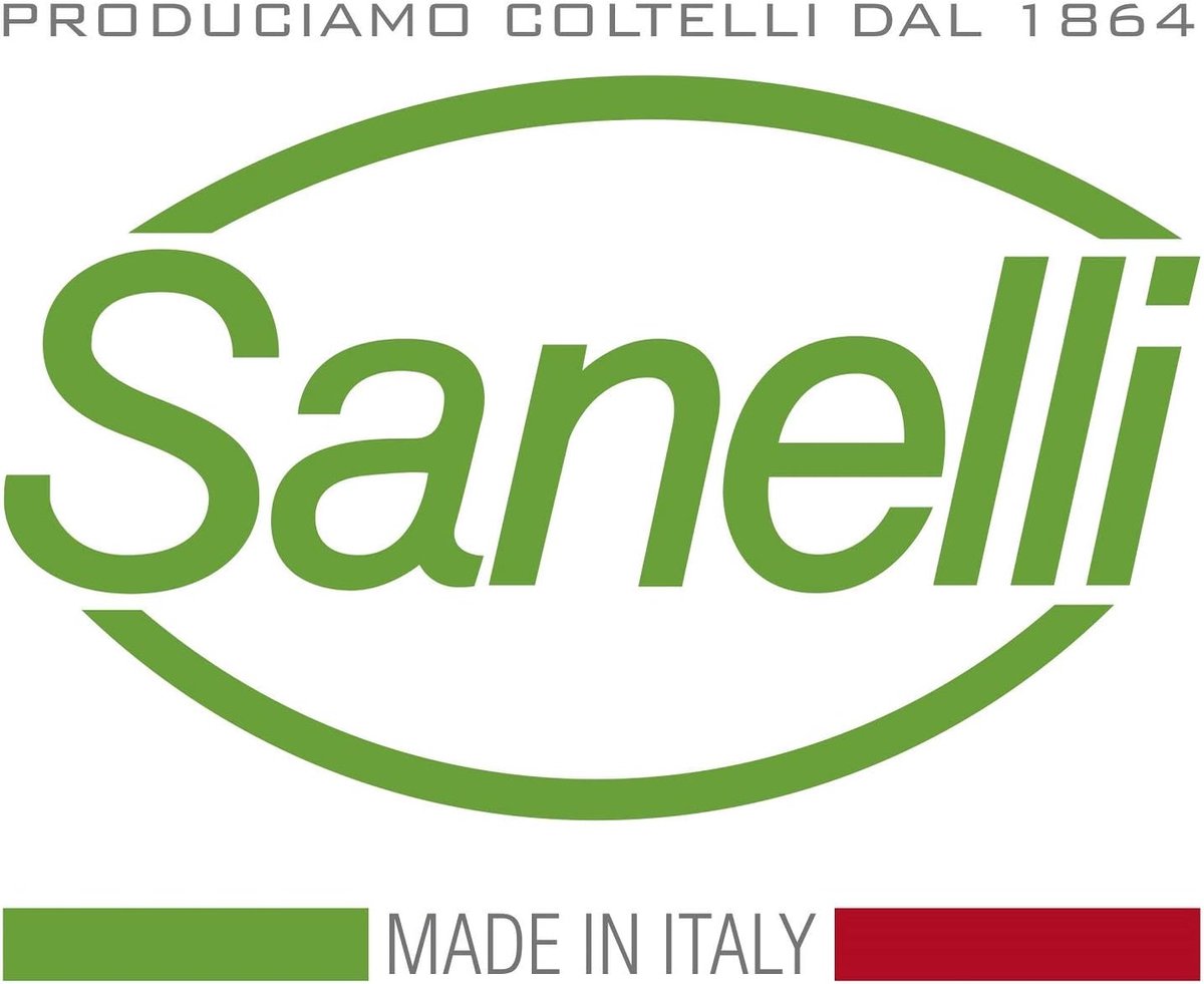 Sanelli Premana Professional Santoku knife, oiled, stainless steel, green/red, blade 16 cm - ShopVlot