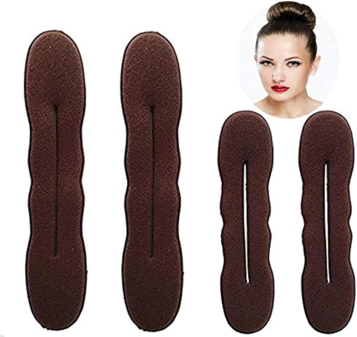 Styla Hair Magic hair bun, hair bun maker sponge, easy to use (2 small, 2 large) - ShopVlot
